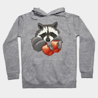 Cute raccoon with apples Hoodie